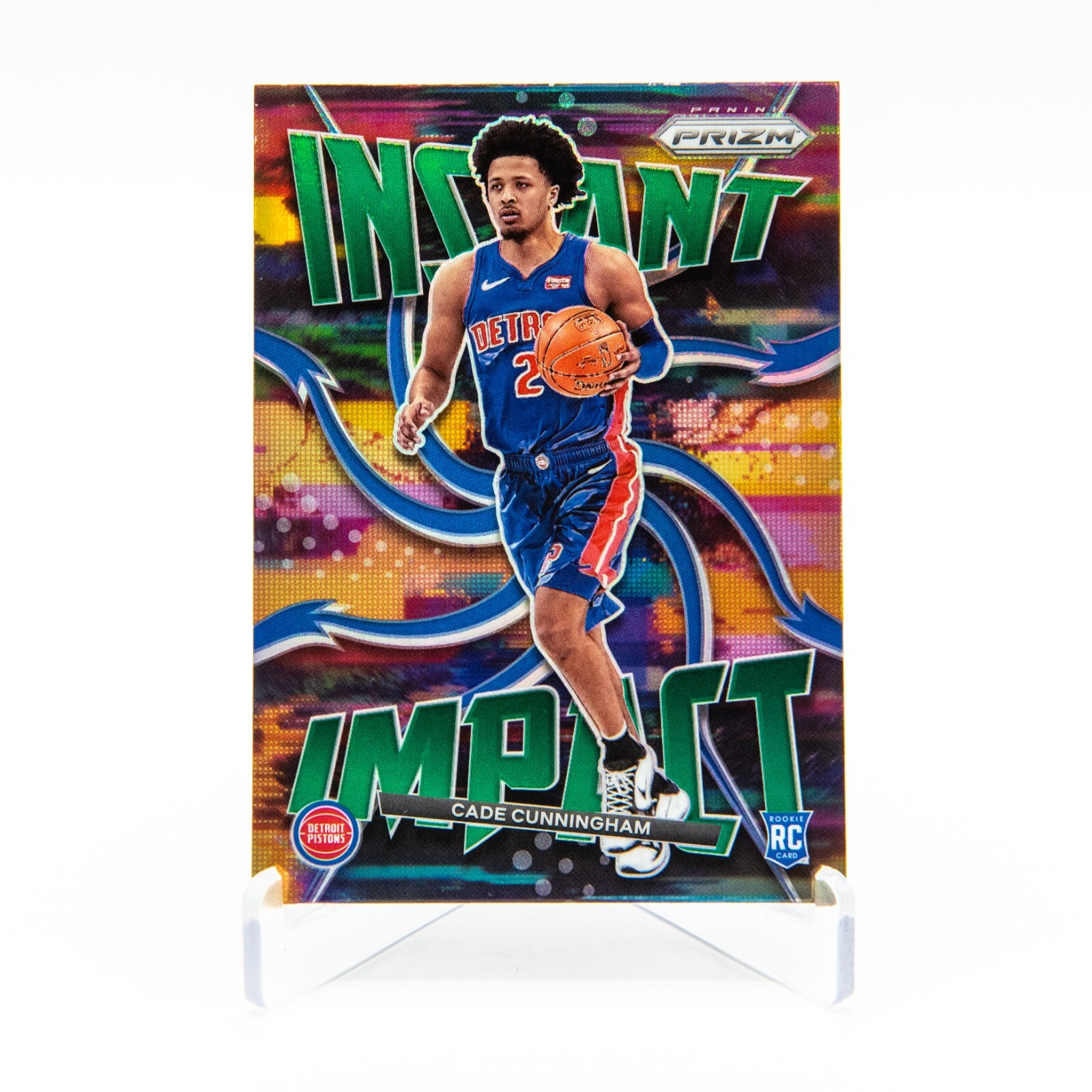 2021-22 Panini Prizm Basketball CADE CUNNINGHAM Rookie Instant Impact Green #1