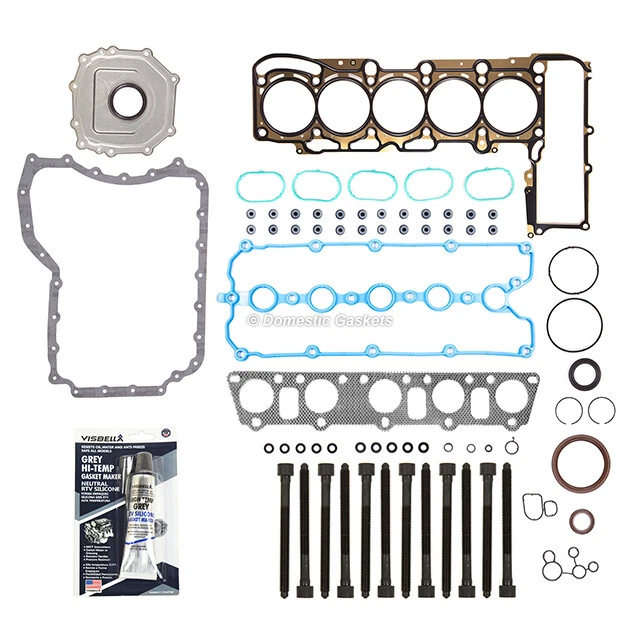 05-11 Volkswagen Jetta Beetle Rabbit Golf 2.5L DOHC Juego completo de juntas + perno BGP BPR Foto 3 de 4