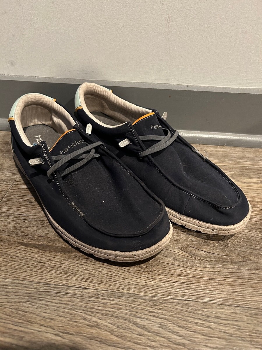 HEY DUDE Wally ADV Natural Linen Ocean Blue Casual Slip On  display picture 1