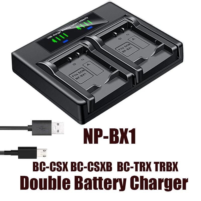 Twin Battery Charger For Sony NP-BX1 Type X BC-CSX CSXB TRX ACC-TRBX Cyber-shot