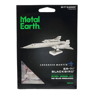 Fascinations Metal Earth SR-71 Blackbird Plane 3D Steel Puzzle Model Kit MMS062
