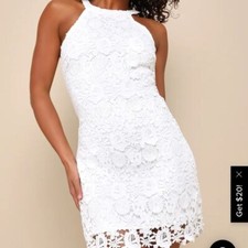 Lulus: Love Poem Lace Mini Dress: Size M