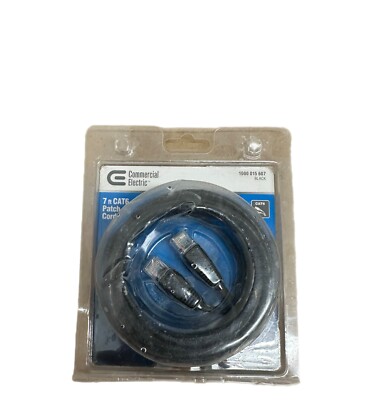 Commercial Electric 7 ft Marine CAT6 Patch Cord Black  1000 015 606