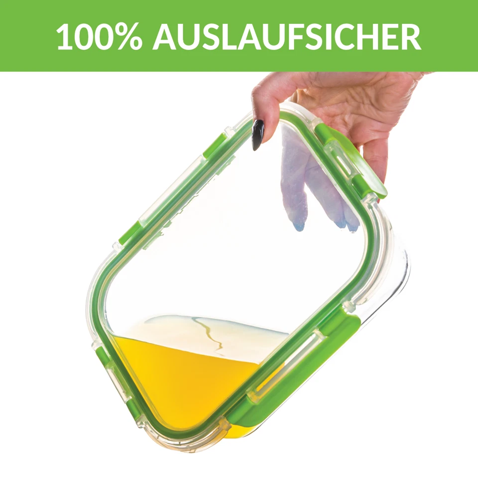 Frischhaltedosen Glas Set Aufbewahrungsbox Vorratsdose Gefrier Behälter 1040 ml - Bild 3 von 4