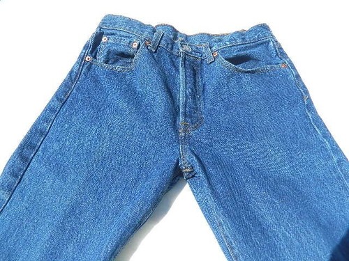 Jeans Levi 501 blu denim 5 bottoni mosca 31W x 34L effettivo 33L - Foto 5 di 14