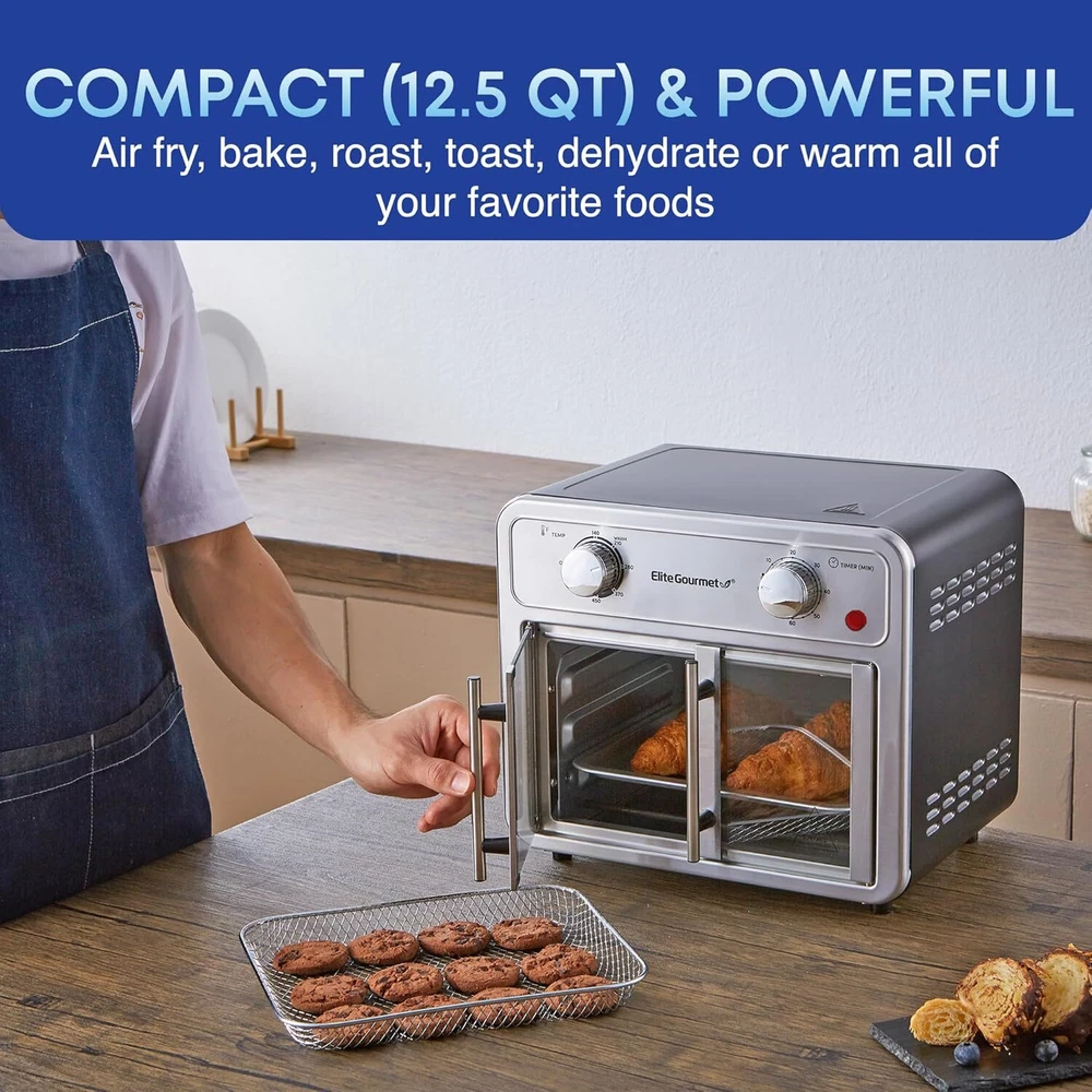 Air Fryer Oven Double French Doors Dehydrate Stainless Steel Programmable Home Air Fryer Oven Double French Doors Dehydrate Stainless Steel Programmable Home