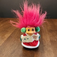 Vintage 5" Russ Troll Doll Christmas Carol Singer Caroler Red Hair