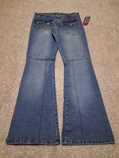 Vintage  jeans da donna a vita media bassa, a zampa di elefante vintage Tg. 40