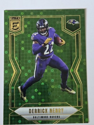 Baltimore Ravens - Derrick Henry - 2025 Donruss Elite - Green Disco - #92
