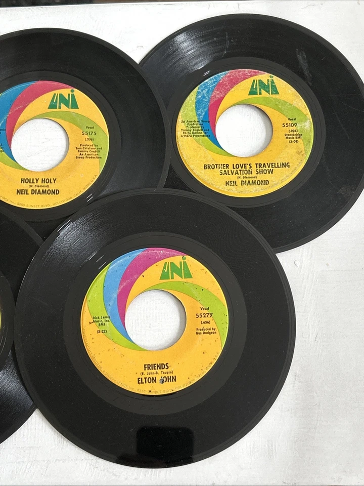 5 UNI RECORDS 45 RPM NEIL DIAMOND / ELTON JOHN - Image 3 of 4