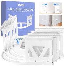 Upgraded Bed Sheet Holders for Corners - 4 Pcs Non-Slip Sheet Grippers Fitted