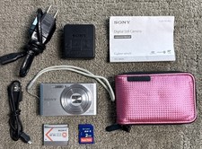 Sony Cyber-shot DSC-W830 20.1MP Digital Camera 8x Zoom Zeiss Lens w Case SD Card
