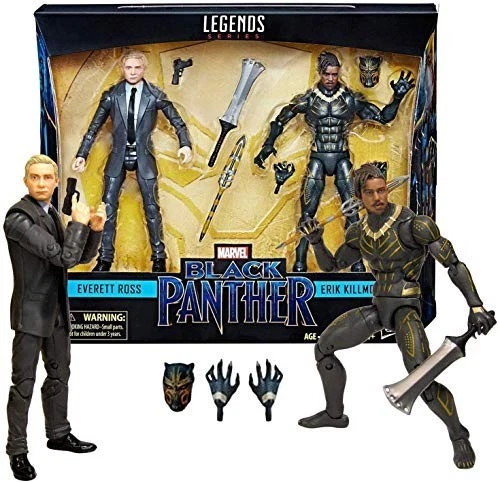 Marvel Legends Black Panther - Everett Ross & Eric Killmonger Figura Paquete de 2 Nuevo en Caja