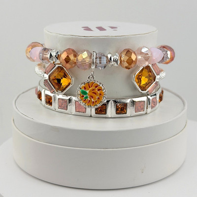 Bomb Party RETRO Stacks ''She's a Peach'' RBP6944 on Rhodium Peach Pie RARE FIND