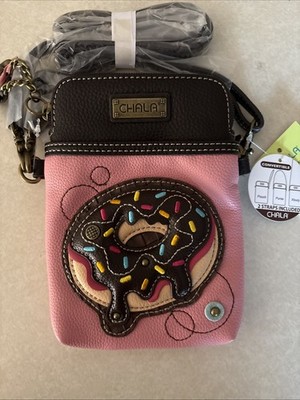Chala Bag Vegan Faux Faux Leather donut Cell Phone Xbody Bag
