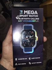 3 Plus Mega Smart Watch Bluetooth Calling 2.02" Amoled Display Black P🐝