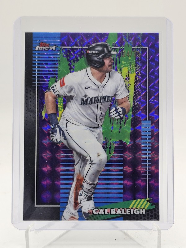 CAL RALEIGH 2026 TOPPS FINEST COMMON PURPLE GEOMETRIC #33 /75 MARINERS Q6410