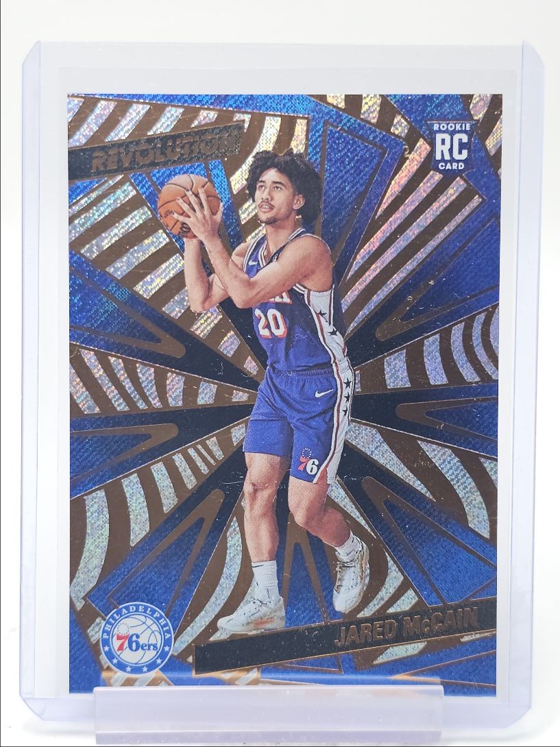 JARED MCCAIN 2024-25 REVOLUTION ROOKIE PHILADELPHIA 76ERS #124 RC Q6089