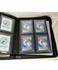 Raccoglitore Per Carte Collezionabili Con Cerniera - 4 Tasche Per Fronte/Retro, 400 Carte - Pelle PU E Schiuma EVA - Arancione (Formato Small)