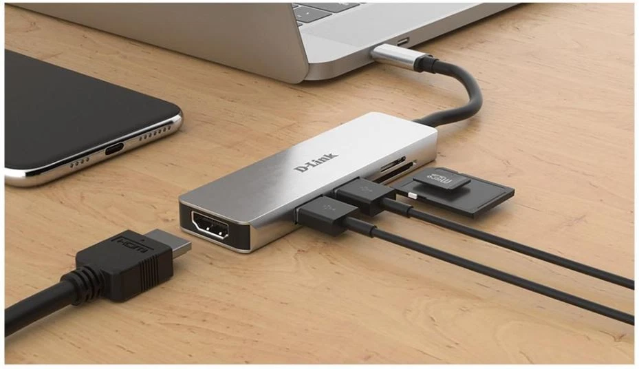 D-LINK Hub Multiport USB-C dengan HDMI & Pembaca Kad SD, 2x USB-A HDMI - Image 3 of 3