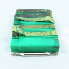 E.C 1/8" 2 Flute Square Double End Mill 3/16" Shank 3/8" LOC 2-1/4" OAL Lot of 6