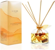 Reed Diffuser Set, Pumpkin Vanilla Chai Scented Oil Diffuser with Sticks