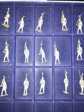 Barclay Minoil Toy Lead Soldier French Guard Officer Marching Lot Of 15