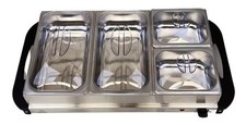 DBL MAX 6L Buffet Food Warmer – 4 Tray Hot Plate Server for Home & Events