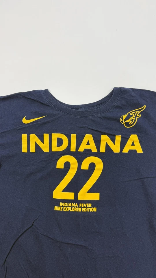 Indiana Fever Shirt Womens Large Navy Blue WNBA Basketball Caitlin Clark 22 Nike - Image 2 of 4