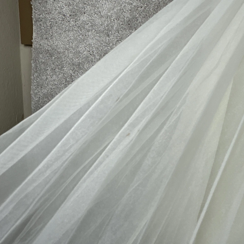 Vestido Neiman Marcus X Marchesa Blanco Crema Cuentas Plisado Flor Niña Grande Foto 2 de 4