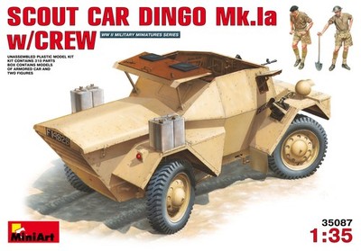 1:35 Miniart Scout Car Dingo Mk 1a W/Crew Kit MIN35087 Modellbau
