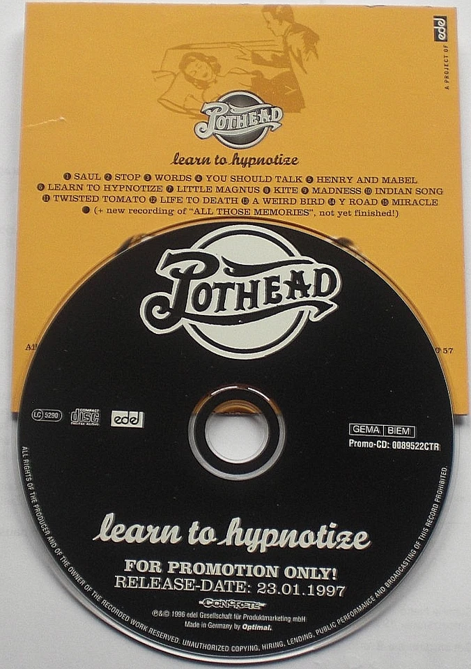 Pothead - Learn to Hypnotize / neuwertige Promo CD - Bild 2 von 2