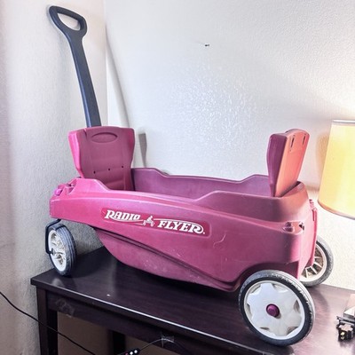 Radio Flyer Pathfinder Red Plastic Two Seater Wagon W/Fold Down