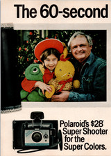 Polaroid Super Shooter Vintage Magazine Ad 1975 Land Camera Super Colors 8x11