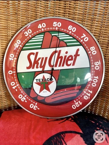 Vintage Style Texaco Sky Chief Gas & Oil Thermometer