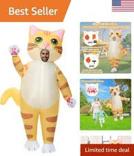 Inflatable Cat Costume for Adults - Fun Yellow Costume for Christmas  Halloween