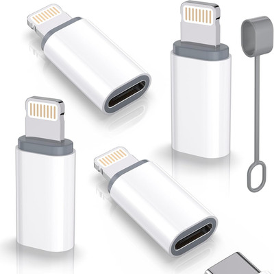 USB C to Lightning Adapter 3 Pack [Mfi Certified] Lightning Female to USB C