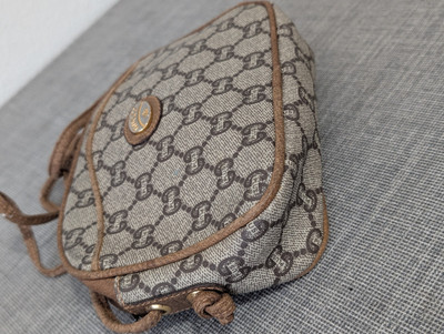 Authentic Vintage GUCCI GG PLUS Mini Shoulder Bag PVC Made in