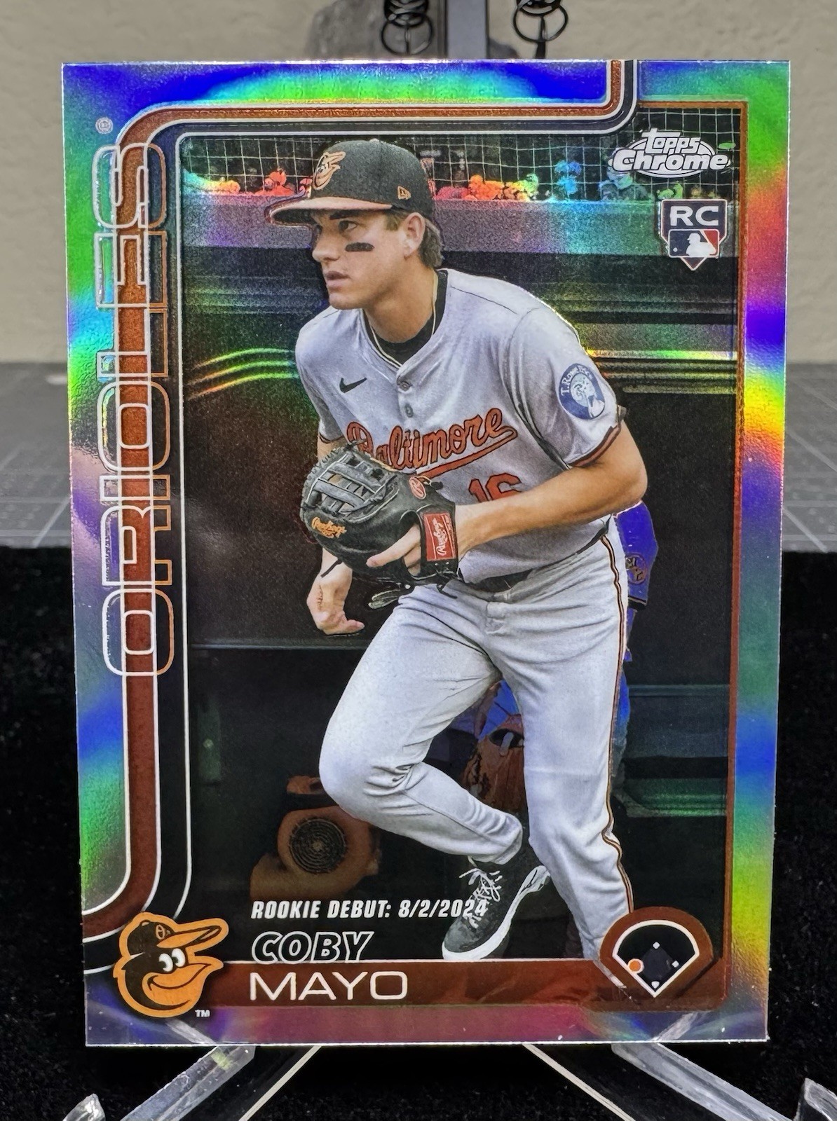 2025 Topps Chrome Update Coby Mayo Refractor Rookie Debut Orioles USC94