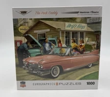 Eurographics 1000 Piece Puzzle "The Pink Caddy" 1959 Cadillac Eldorado ~ Sealed