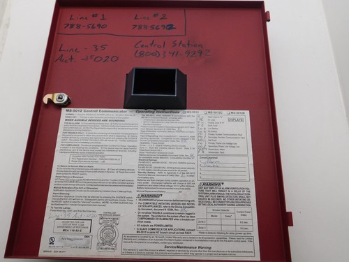 MS-5012 - FIRE LITE 1A AMP 12V FÜNFZONEN BRANDMELDEZENTRALE - U FEHLER - Bild 8 von 9