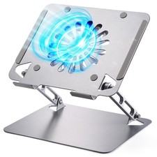 Laptop Cooling Pad with Upgrade Low-Noise Fan and 3.0 USB Hubs, Ventilated La...