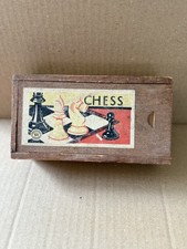Vintage K&C Wooden Chess Set Complete Set In Box In Excellent Condition, Rare!