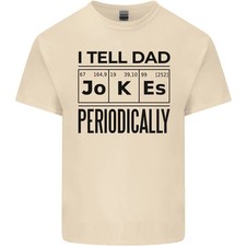 Camiseta de algodón ligero para hombre periódicamente divertida chistes día del padre le cuento a papá