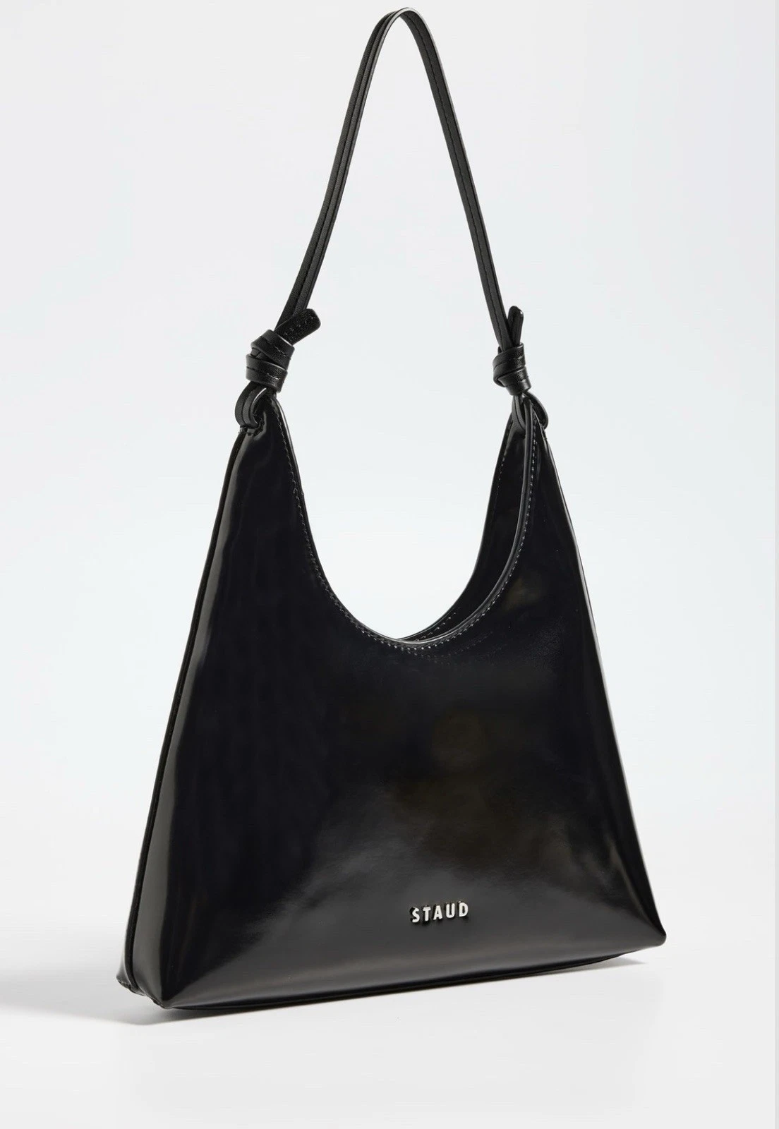 Borsa a tracolla STAUD Winona in pelle nera nuova con etichetta