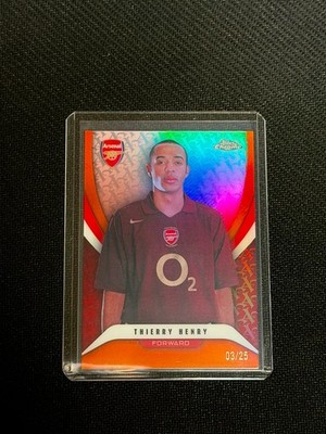  2025/26 Thierry Henry Orange /25 Topps Chrome Arsenal London 