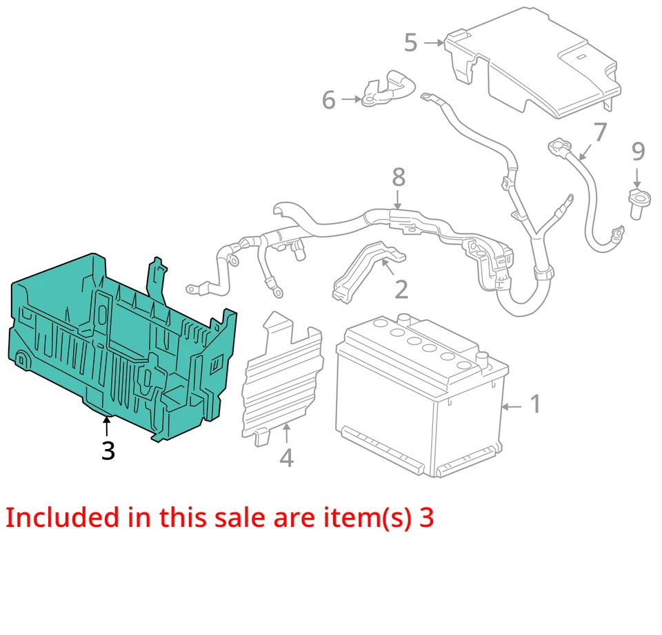 Battery Tray Holder 13354419 Fits 2011 - 2016 CHEVROLET CRUZE 1.8L - Image 4 of 4