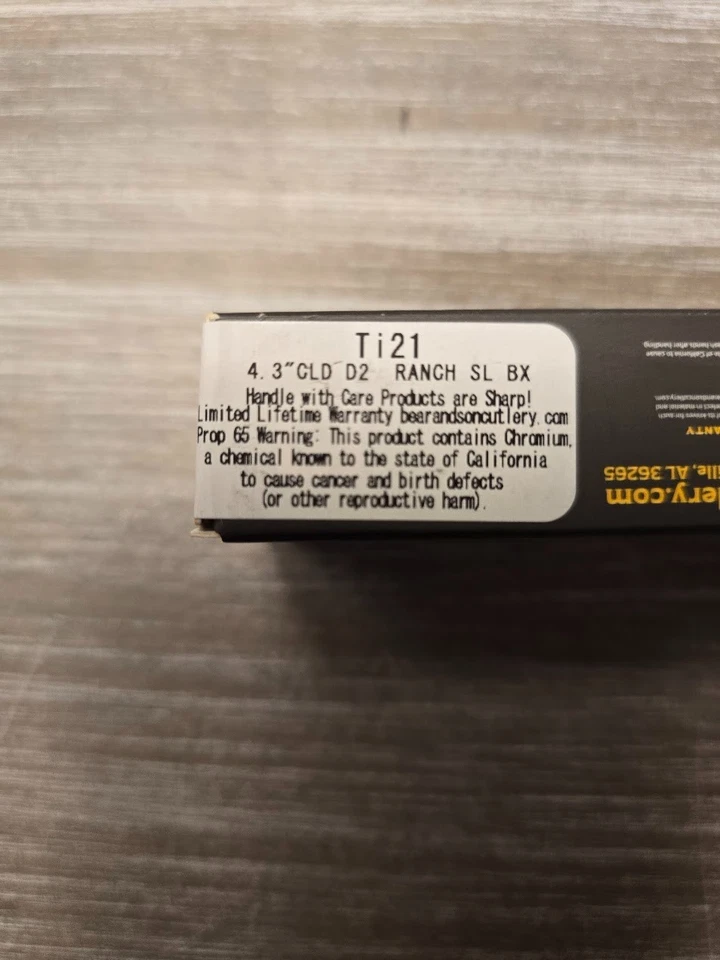 Bear & Son Rancher Sideliner 21 Black Titanium Handle D2 Tool Steel Pocket Knife - Image 3 of 4