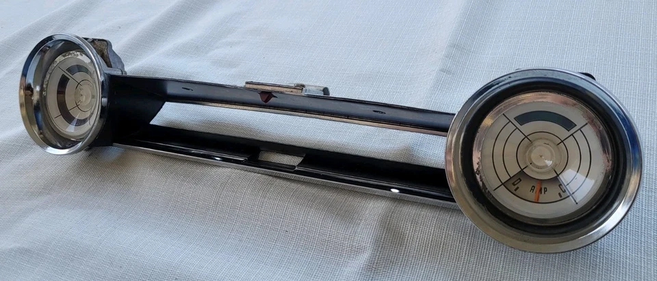 OEM 1961 Plymouth Fury Belvedere Savoy Gauge Cluster Bezel Warning Lights - Image 3 of 4