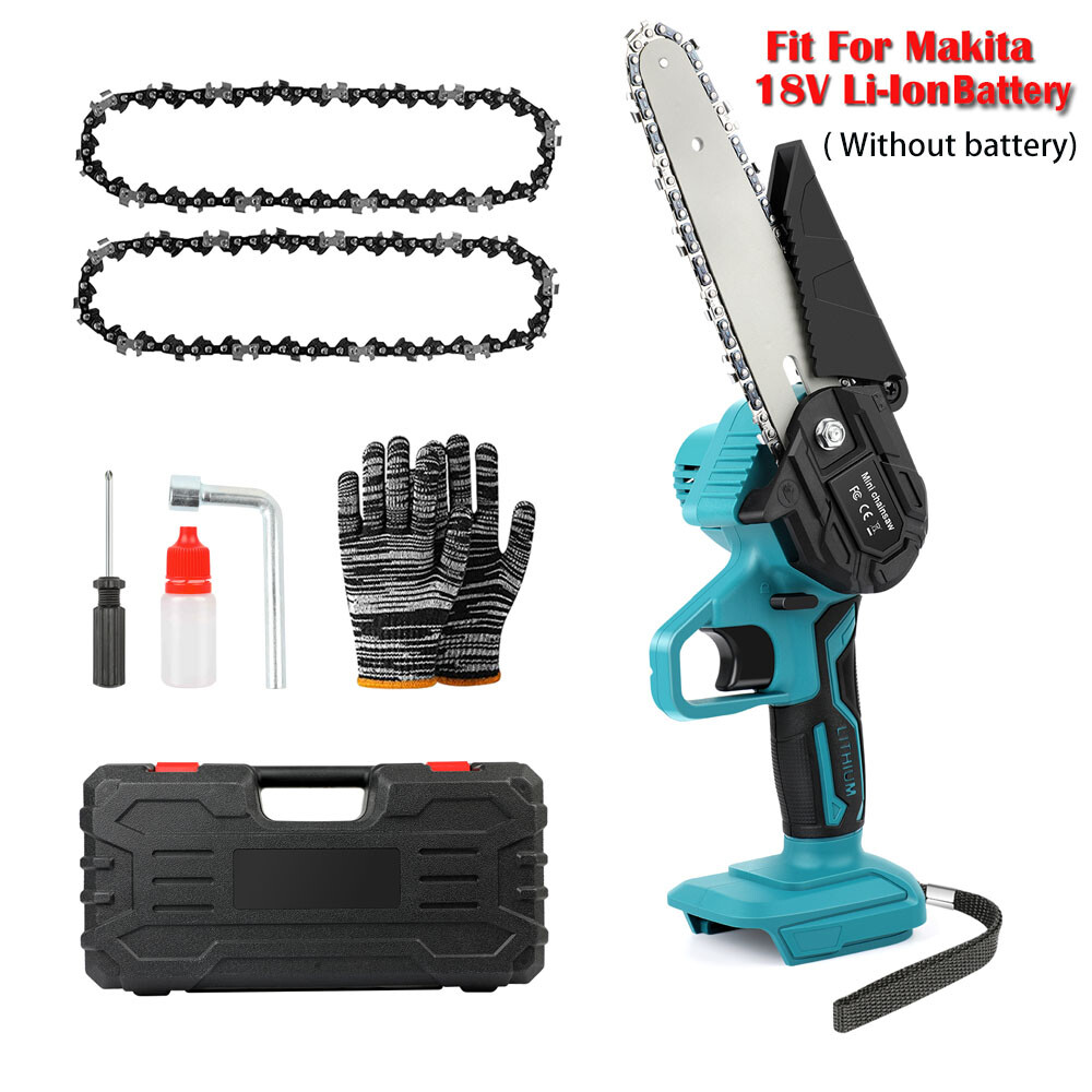 6 inch Electric Mini chainsaw Cordless Handheld Chain Saw 2 Battery for ...